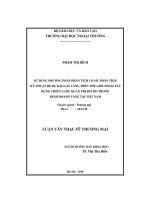 Luận văn: Sử dụng phương pháp phân tích cơ sở, phân tích kỹ thuật để dự báo giá vàng trên thế giới nhằm xây dựng chiến lược quản trị rủi ro trong kinh doanh vàng tại Việt Nam