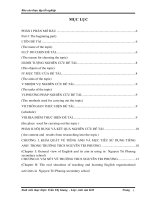 Báo cáo tốt nghiệp tìm hiểu hoạt động tổ chức dạy và học tiếng anh ở trường THCS nguyễn tri phương