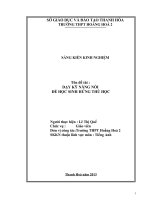 Dạy kỹ năng nói để học sinh hứng thú học_SKKN Tiếng Anh THPT
