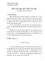 SKKN PHÁT HUY HIỆU QUẢ CÔNG TÁC ĐỘI Ở TRƯỜNG THCS XUÂN THUỶ