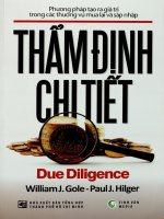 Thẩm định chi tiết. Phương pháp tạo ra giá trị trong các thương vụ mua lại và sát nhập