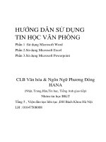 HƯỚNG dẫn sử DỤNG TIN học văn PHÒNG