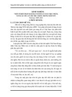 Sáng kiến kinh nghiệm an toàn vệ sinh thực phẩm, nâng cao bữa ăn cho trẻ