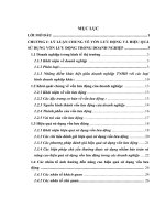 GIẢI PHÁP NÂNG CAO HIỆU QUẢ SỬ DỤNG VỐN LƯU ĐỘNG TẠI CÔNG TY TNHH SẢN XUẤT DỊCH VỤ THƯƠNG MẠI MÔI TRƯỜNG XANH