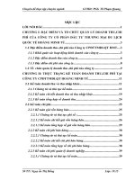 Hoàn thiện kế toán doanh thu,chi phí và kết quả kinh doanh tại Công ty cổ phần đầu tư thương mại du lịch quốc tế Hoàng Minh Tú