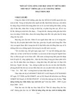 SKKN Rèn luyện kỹ năng sống cho học sinh từ những điểu nhỏ nhất thông qua các chương trình hoạt động đội