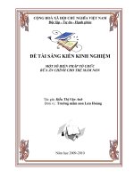 sáng kiến kinh nghiệm MỘT SỐ BIỆN PHÁP TỔ CHỨC BỮA ĂN CHÍNH CHO TRẺ MẦM NON