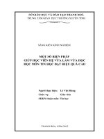 SKKN Một số biện pháp giúp học viên hệ vừa làm vừa học học môn Tin học đạt hiệu quả cao