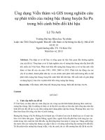 Ứng dụng Viễn thám và GIS trong nghiên cứu sự phát triển của ruộng bậc thang huyện Sa Pa trong bối cảnh biến đổi khí hậu