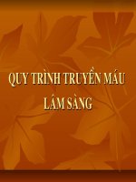 Slide quy trình truyền máu lâm sàng