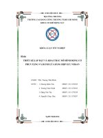 Khóa luận Thiết kế,lắp đặt và khai thác mô hình động cơ phun xăng và đánh lửa bằng hộp Ecu Nissan - Luận văn, đồ án, đề tài tốt nghiệp