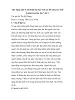 Vận dụng một số kỹ thuật dạy học tích cực để nâng cao chất lượngtrong dạy học Văn 9