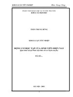 khóa luận động cơ học tập của sinh viên ngày nay qua khảo sát tại phân viện báo chí và tuyên truyền