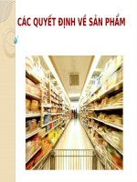 Slide môn marketing căn bản: Chương 7: Các quyết định về sản phẩm