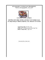 SKKN Hướng dẫn học sinh làm bài văn nghị luận về một đoạn trích trong tác phẩm văn xuôi