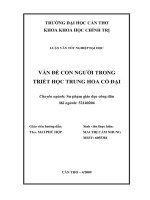 tiểu luận VẤN ĐỀ CON NGƯỜI TRONG TRIẾT HỌC TRUNG HOA CỔ ĐẠI