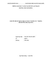 Chuyên đề sử dụng thuật toán “tương tự “ trong bồi dưỡng học sinh giỏi môn đại số lớp 8
