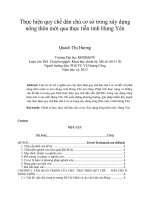 Thực hiện quy chế dân chủ cơ sở trong xây dựng nông thôn mới qua thực tiễn tỉnh Hưng Yên