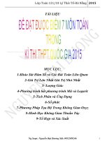 Để đạt được điểm 7 môn Toán trong kì thi THPT quốc gia 2015