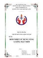 Chuyên đề năng lượng tái tạo hệ thống bơm nhiệt sử dụng năng lượng mặt trời