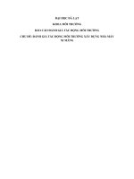 ĐÁNH GIÁ TÁC ĐỘNG MÔI TRƯỜNG XÂY DỰNG NHÀ MÁY XI MĂNG