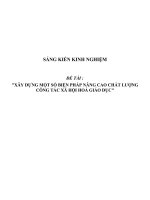 SKKN Xây dựng một số biện pháp nâng cao chất lượng công tác xã hội hoá giáo dục