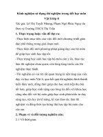 Kinh nghiệm sử dụng thí nghiệm trong tiết học môn Vật lí lớp 8