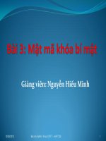bài giảng mật mã khóa bí mật
