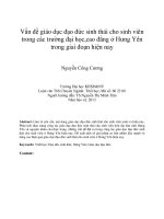 Vấn đề giáo dục đạo đức sinh thái cho sinh viên trong các trường đại học,cao đẳng ở Hưng Yên trong giai đoạn hiện nay