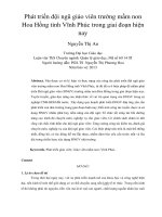 Phát triển đội ngũ giáo viên trường mầm non Hoa Hồng tỉnh Vĩnh Phúc trong giai đoạn hiện nay