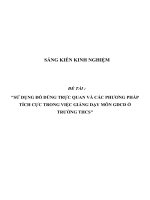SKKN Sử dụng đồ dùng trực quan và các phương pháp tích cực trong việc giảng dạy môn GDCD ở trường THCS