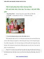 Sáng kiến kinh nghiệm Một số giải pháp thực hiện chương trình, đổi mới hình thức Giáo dục Âm nhạc ở độ tuổi Mẫu giáo.