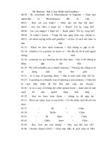 Học tiếng anh qua báo Mr duncan  bài 2 say hello and goodbye