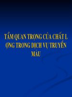 Quản lý chất lượng trong truyền máu