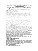 Giải pháp tổ chức thực hiện phong trào thi đua xây dựng học thân thiện, học sinh tích cực”trong trường Mẫu giáo Phước Ninh” năm học 2011-2012