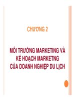 Slide môn marketing du lịch: Chương 2: Môi trường marketing và kế hoạch marketing của doanh nghiệp du lịch
