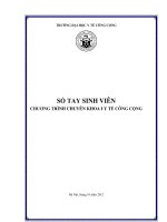 Sổ tay sinh viên: Chương trình chuyên khoa I Y tế công cộng