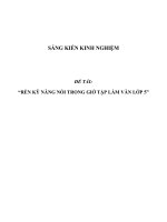 SKKN Rèn kỹ năng nói trong giờ Tập làm văn lớp 5