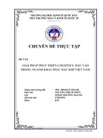 Giải pháp phát triển Logistics đầu vào trong ngành khai thác dầu khí Việt Nam