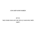 SKKN Một số biện pháp giúp trẻ tích cực khám phá thiên nhiên