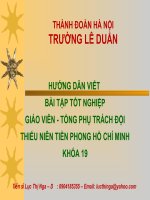 Hướng dẫn viết khóa luận tốt nghiệp giáo viên tổng phụ trách