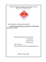 thiết kế hệ thống thông tin quản lý mô hình dịch vụ internet cà phee