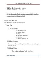 tiểu luận Khảo sát về việc sử dụng các chất liệu văn học trong chương trình truyền hình