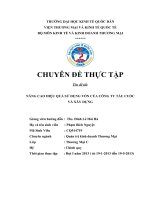 Nâng cao hiệu quả sử dụng vốn của Công ty cổ phần Tầu cuốc và Xây dựng