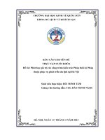 Phát huy giá trị các công trình kiến trúc Pháp thời kỳ Pháp thuộc phục vụ phát triển du lịch tại Hà Nội