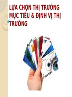 Slide môn marketing căn bản: Chương 5: Lựa chọn thị trường mục tiêu và định vị thị trường