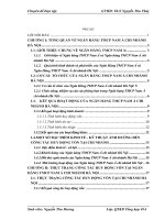 Giải pháp tăng cường công tác huy động vốn tại Ngân hàng TMCP Nam Á chi nhánh Hà Nội