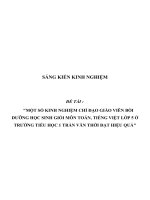 SKKN Một số kinh nghiệm chỉ đạo giáo viên bồi dưỡng học sinh giỏi môn Toán, Tiếng Việt lớp 5 ở trường Tiểu học 1 Trần Văn Thời đạt hiệu quả