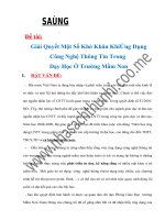Sáng kiến kinh nghiệm Giải Quyết Một Số Khó Khăn KhiỨng Dụng Công Nghệ Thông Tin Trong Dạy Học Ở Trường Mầm Non