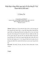 Hiện thực nông thôn qua một số tiểu thuyết việt nam thời kì đổi mới